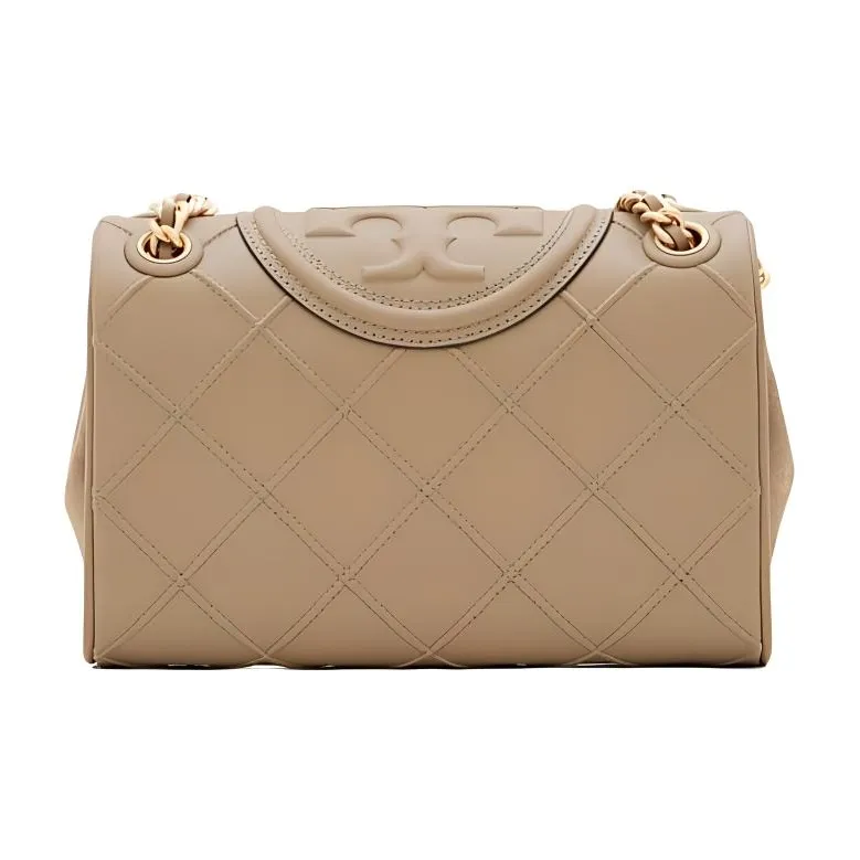 TORY BURCH Fleming Calfskin Crossbody Bag Shoulder Bag Small Size Women's Brown-2