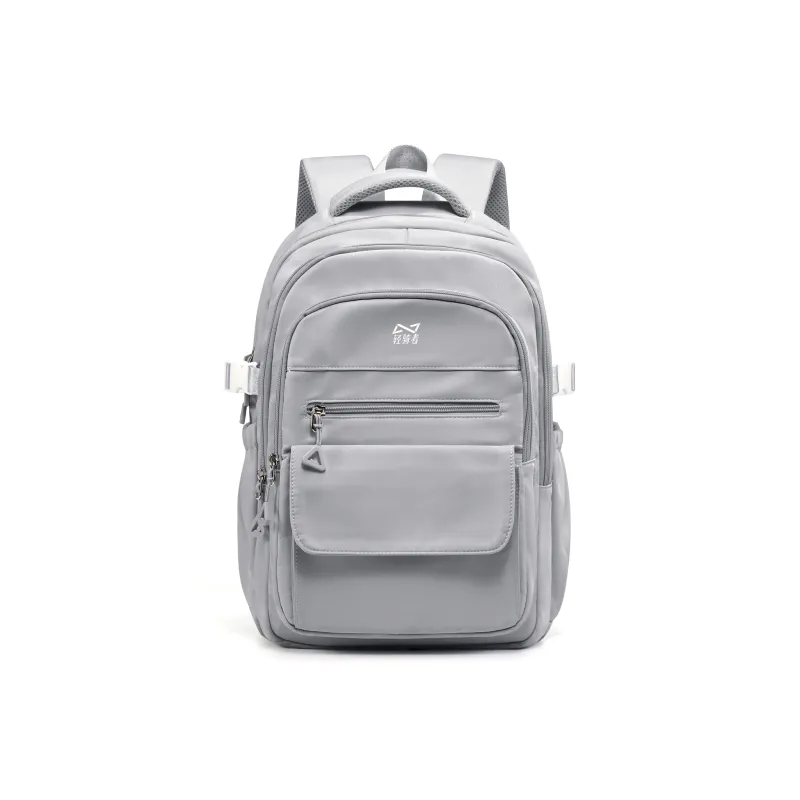 KEYSTREET Fabric Backpack Regular Unisex Ecru/Black/Gray/Blue-0