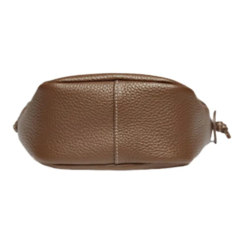 ZESH Litchi Grain Calfskin Crossbody Bag, Shoulder Bag Trumpets Women's Coffee-4