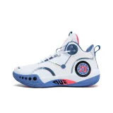Leather Upper White Blue