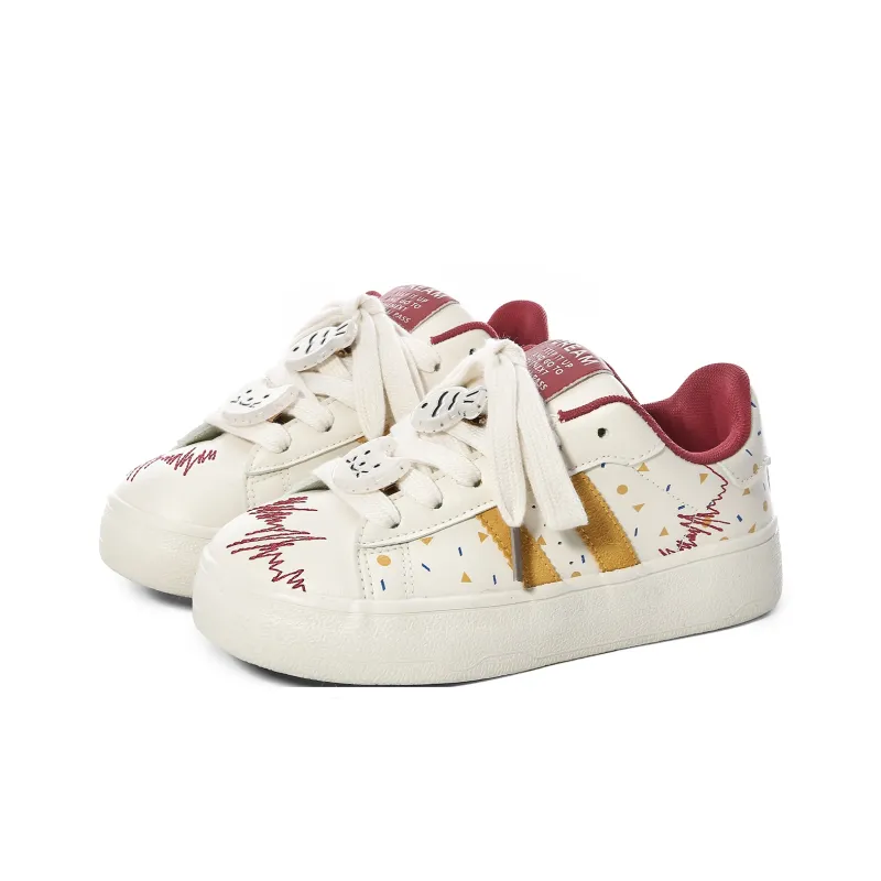 Lovely You Wear resistant And Lightweight Low Top Skateboard Shoes Women's Red Yellow-37