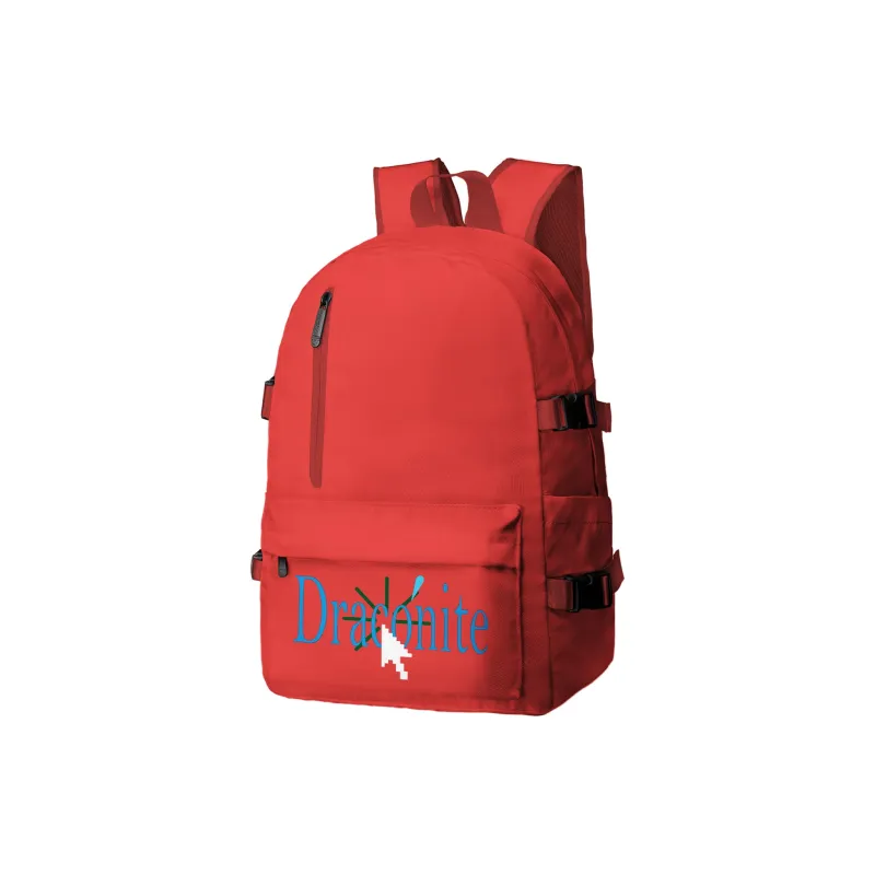 DRACONITE Polyester Backpack Unisex Red-12