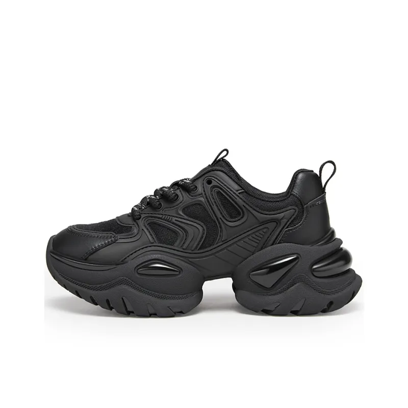C°BANNER Height Increasing Wear-Resistant Breathable Slip-Resistant Low-Top Chunky Sneakers Women's-0