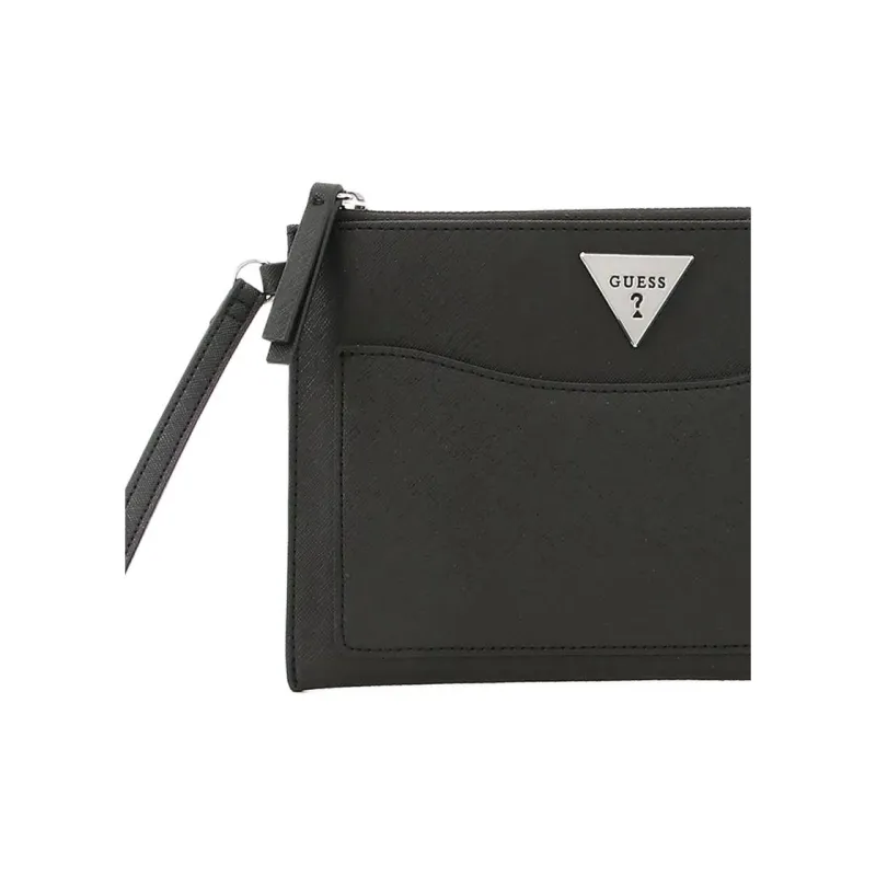 GUESS PVC Polyvinyl Chloride Clutch Women's Black-4