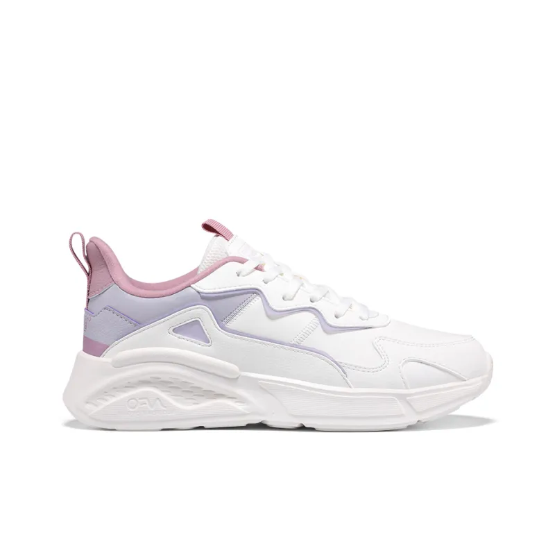 361° Cushioning Low-Top Casual Shoes Women's White Purple-1