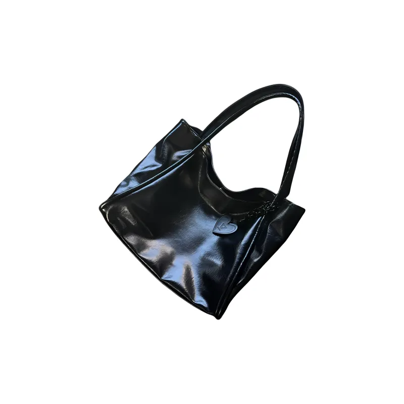 HACIN PU Shoulder Bag Women's Black-1