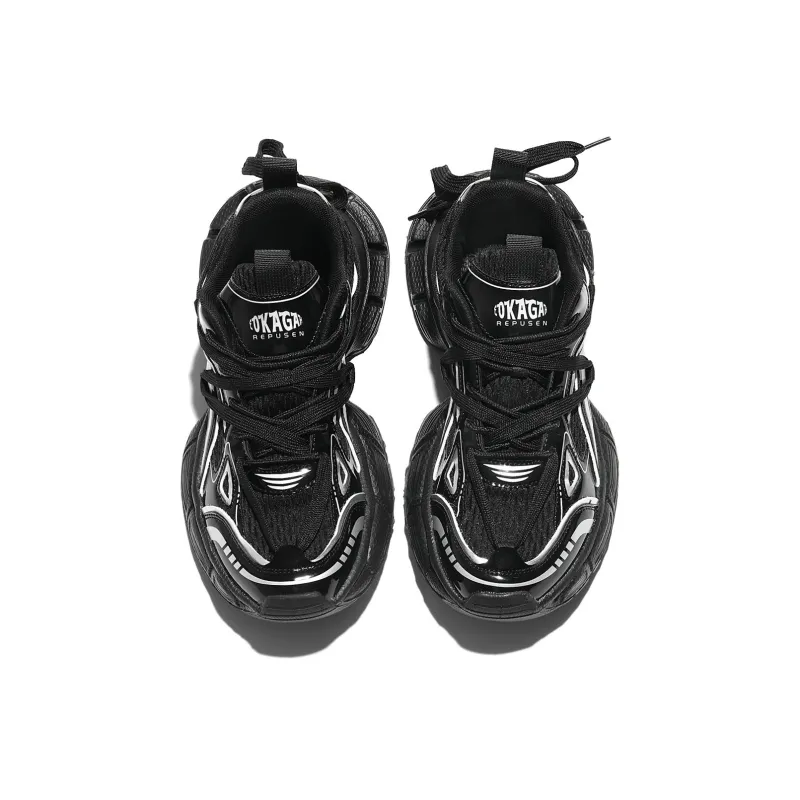 DIKENROK Height Increasing Abrasion Resistant Lightweight Breathable Slip Resistant Low Top Chunky Sneakers Unisex-27