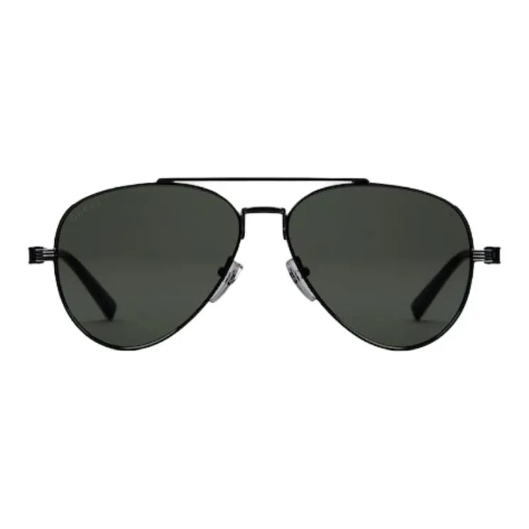 GUCCI Metal Aviator Sunglasses Unisex Black-2