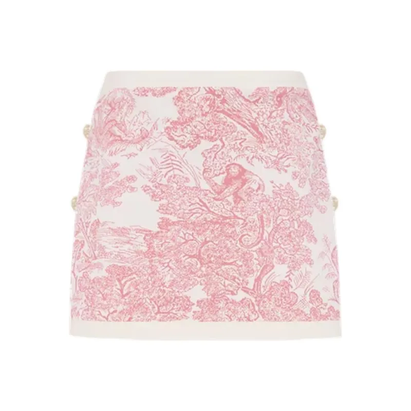 DIOR Casual Short Skirts Women's Cherry Blossom Pink-1