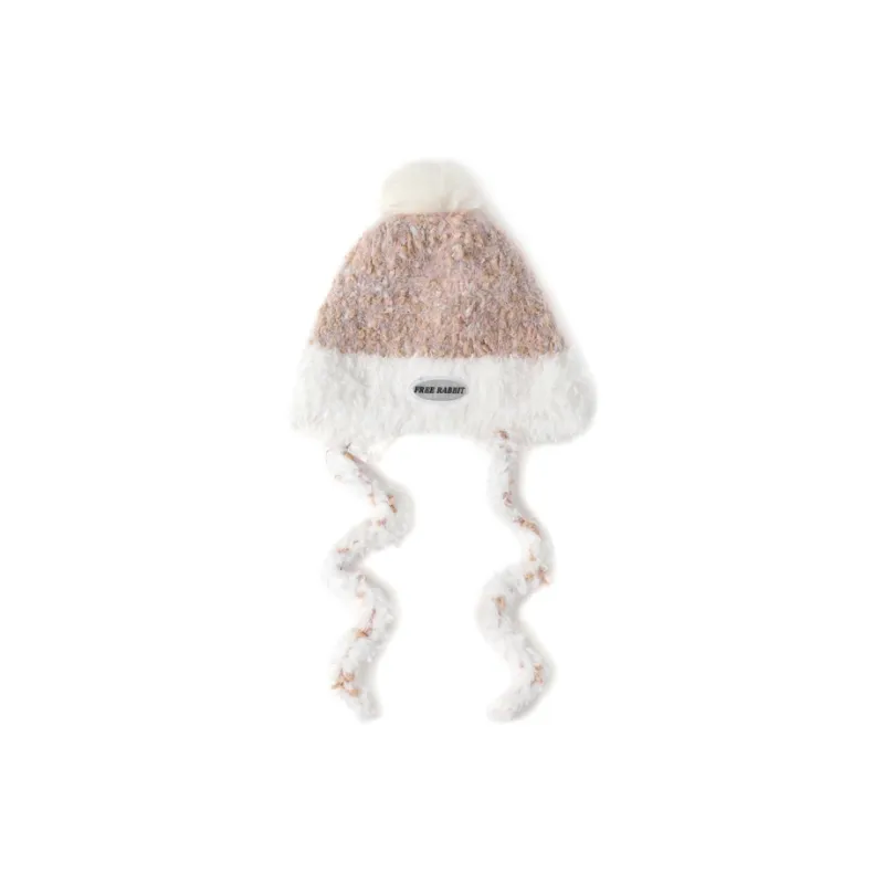 FREE RABBITⅡ Versatile Fall And Winter Fashionable Face Framing Warm Ear Protection Headwrap Hat Women's-3