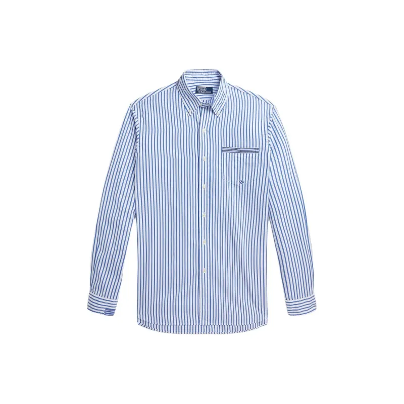 Polo Ralph Lauren Patchwork Striped Cotton Shirt-0