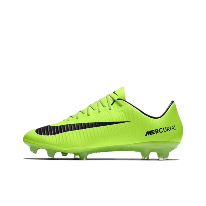 Nike Mercurial Vapor 11 FG Rubber Long Studs Anti Slip And Wear Resistant Lightweight Soccer Shoes Men's Neon Green-0