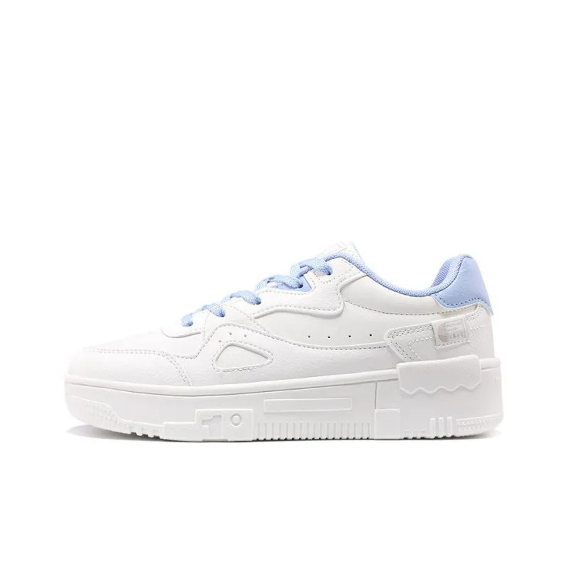 361° Life Collection Anti Slip Wear Resistant Low Top Skateboard Shoes Women's White Blue-0