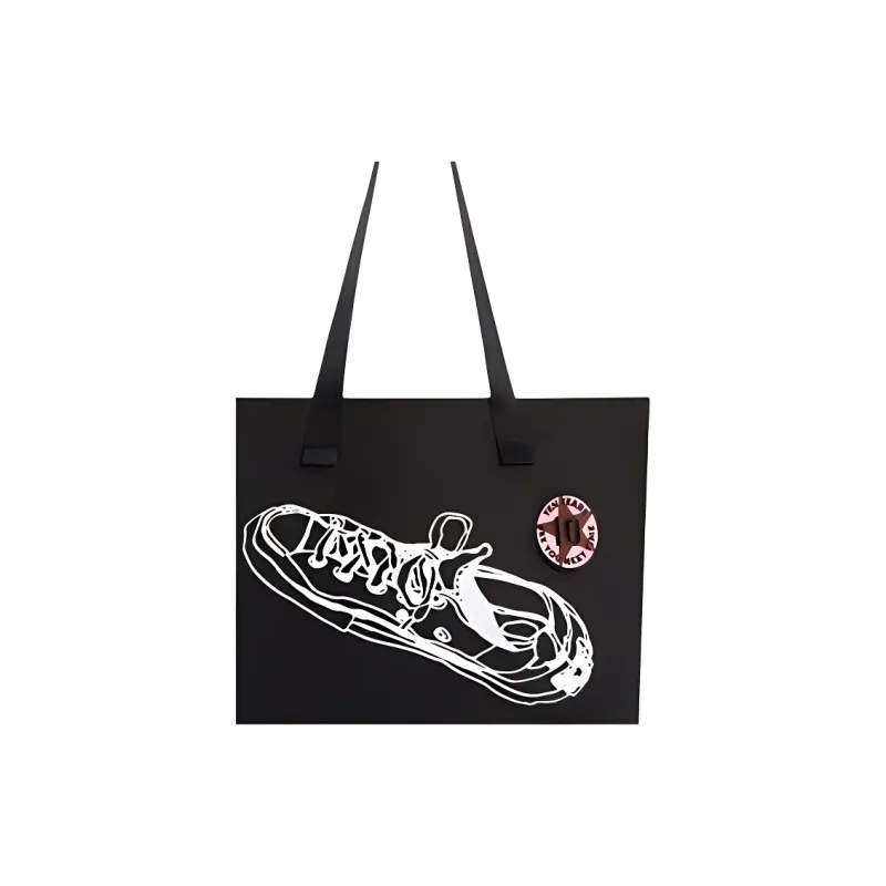 Converse Camp Flog Gnaw Collaboration Polyester Tote Bag Shopping Bag Shoulder Bags Unisex Black-4