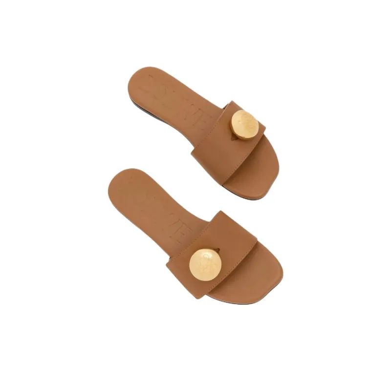 LOEWE Slide Slippers Women's Brown-3