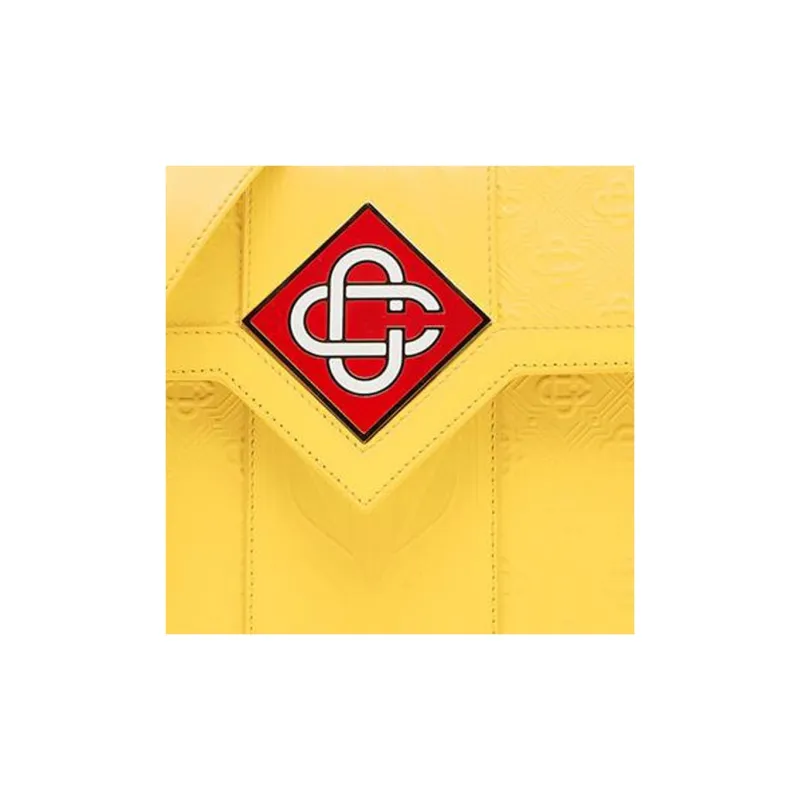 CASABLANCA Genuine Leather Shoulder Bag Crossbody Bag Handbag Women's Yellow-3