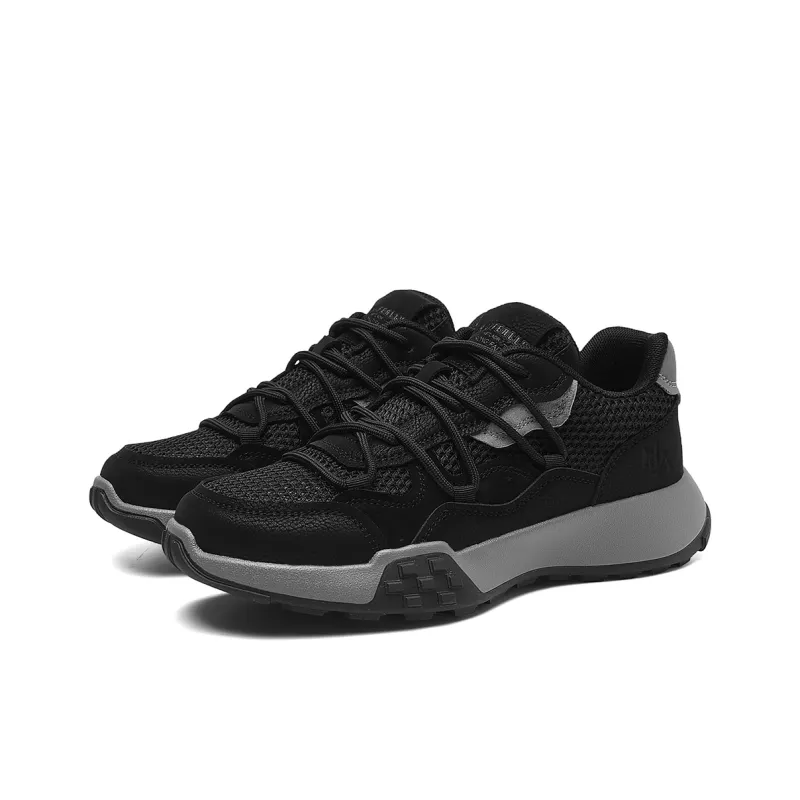 HLA Trendy Height Increasing Wear-Resistant Athletic Shoes Breathable Mesh Running Casual Shoes Men's-1