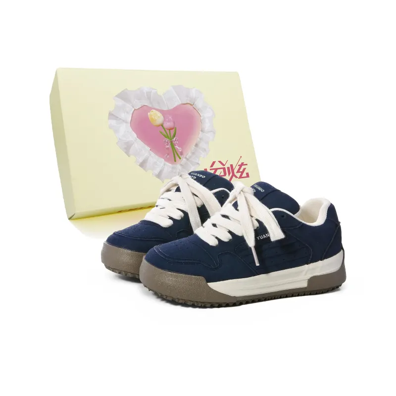 FULLXUAN Japanese Minimalism Sports Low Top Skateboard Shoes Women's-27