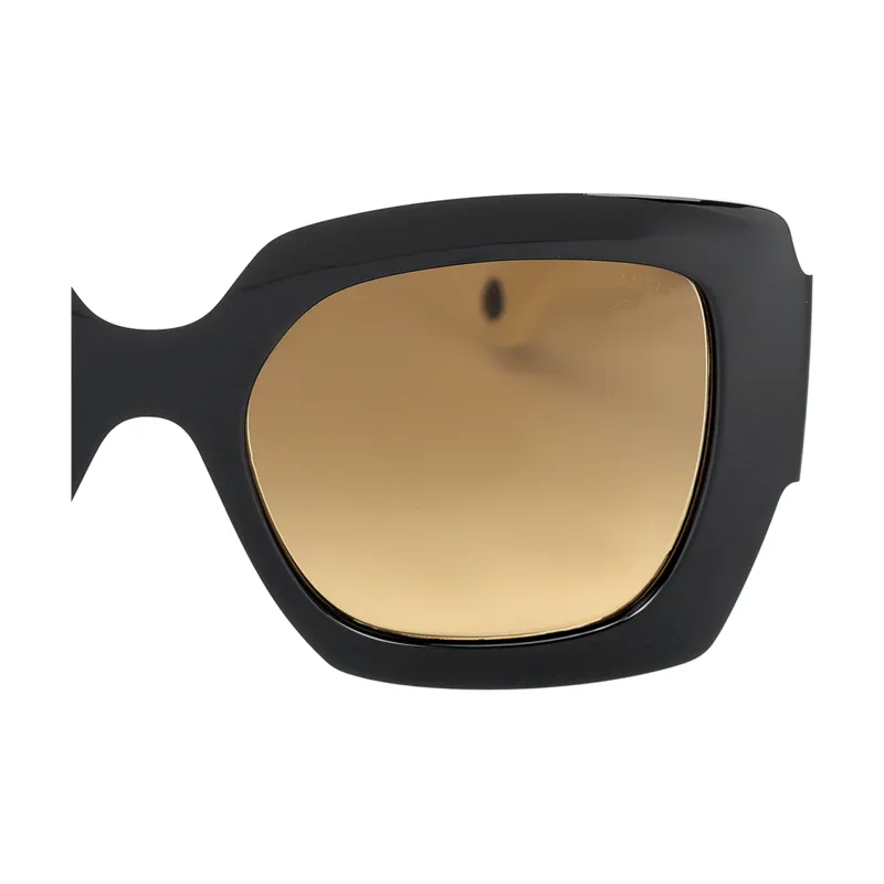 CHANEL Irregular Shape Sunglasses Unisex Black-4