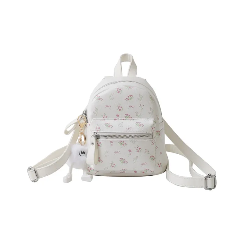 OCTSUI PU Backpack Women's White/Black/Silver-1