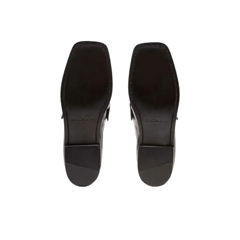 BALMAIN Sync Loafers 3.5cm Men's White & Black-5