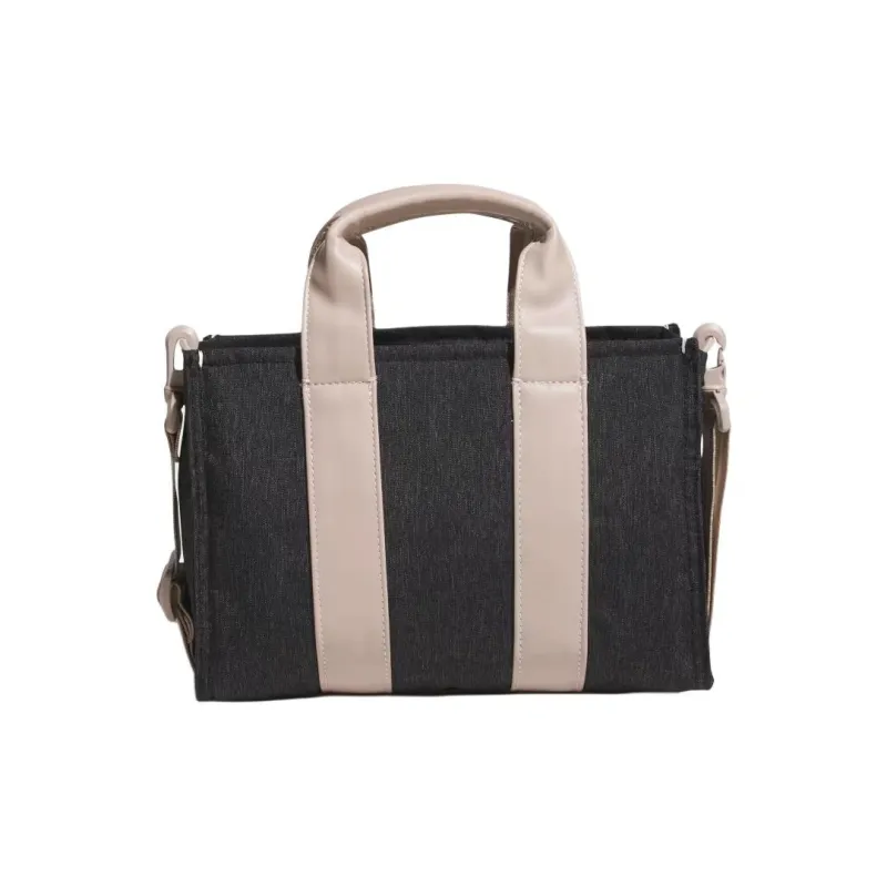 Adidas Polyamide Tote Bag Shopping Bag Shoulder Bag Crossbody Bag Handbag Unisex Black-1