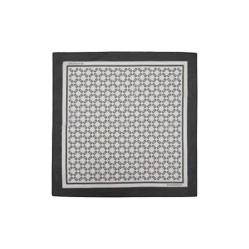 GIVENCHY Silk Cotton Twill Fabric Silk Scarves Women's Black