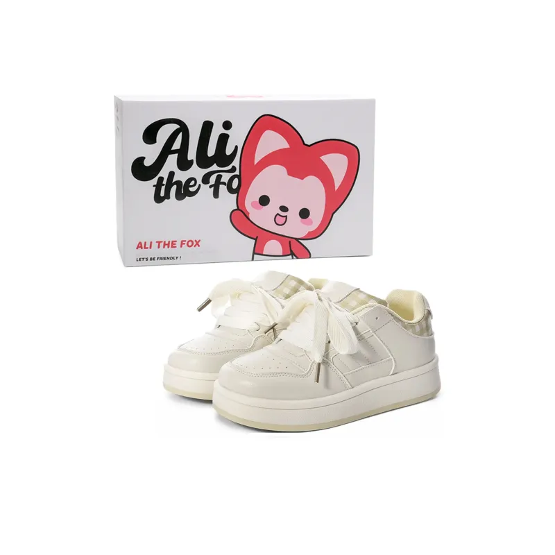 ALI THE FOX Slip Resistant, Abrasion Resistant, Balance, Lightweight Low Top Skateboard Shoes Women's-5