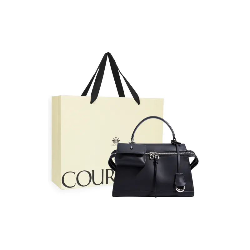 COURONNE Cow Leather Handbag Regular Women's Almond Brown-15