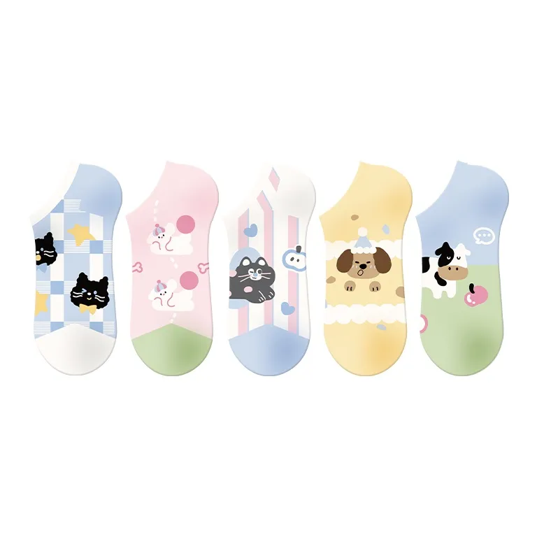 DJUNGLE No Show Socks Women's 5 Pack-4