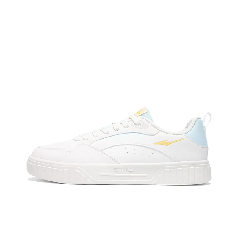 Erke Abrasion Resistant, Lightweight, And Breathable Low Top Skateboard Shoes Men's Microcrystal White Tranquil Blue-0