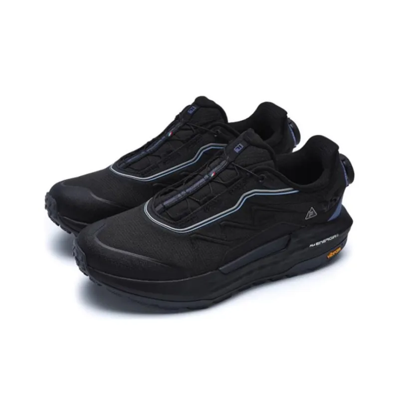 FILA BOA EXPLORER 2 Anti Slip Wear Resistant Low Top Running Shoes Women's Black-1