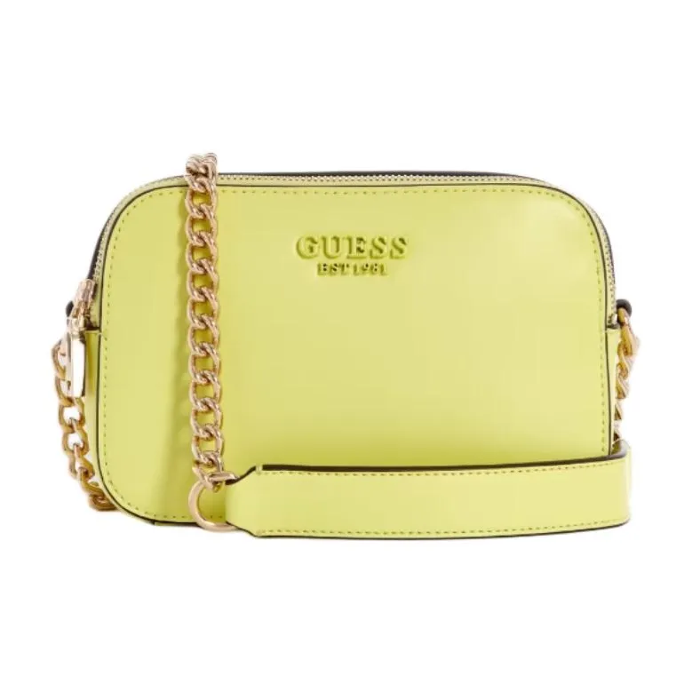 GUESS Smooth Artificial Leather One Shoulder Camera Bag Crossbody Bag Women's Yellow-0
