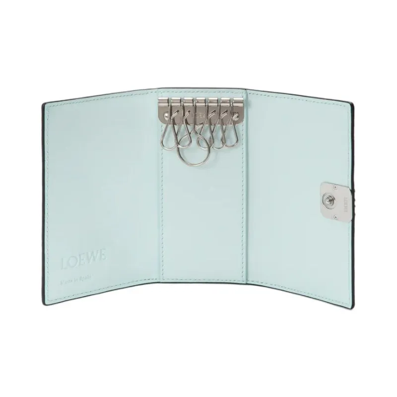 LOEWE Anagram Calfskin Key Pouch Women's Jelly Blue-1