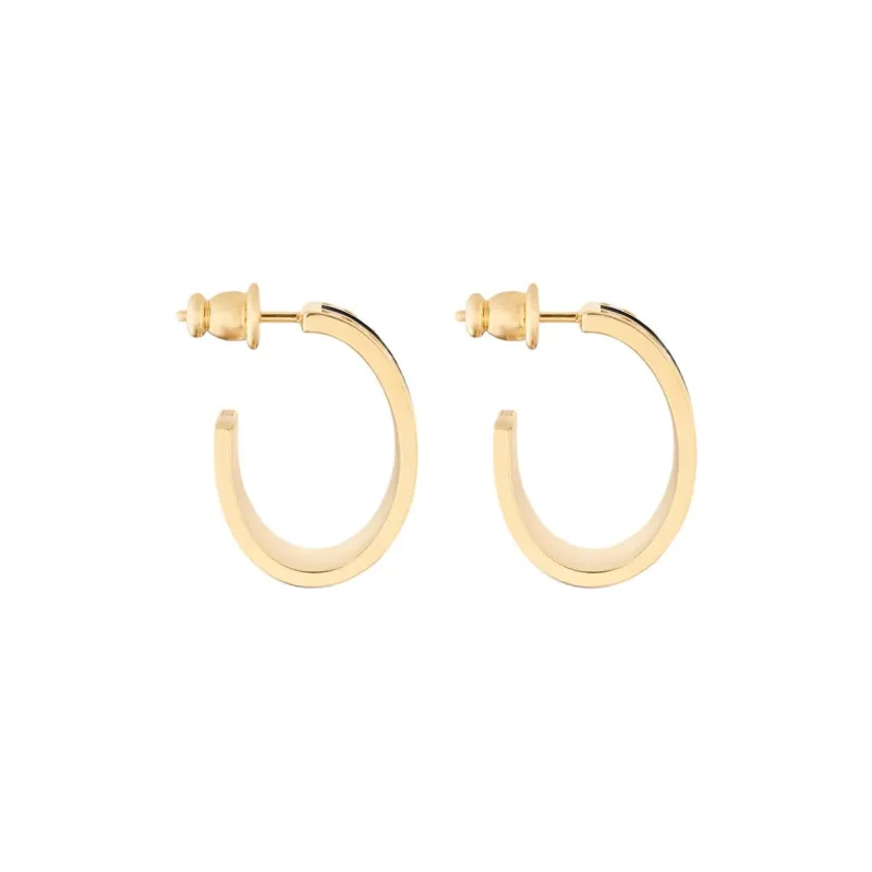DIOR Faux Crystal Earrings Women's Gold-1
