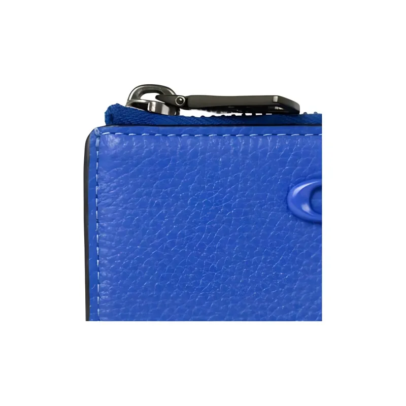 COACH Key Case Cow Leather Card Holder Key Pouch Mini Women's Dark Blue-3