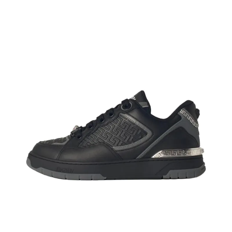 VERSACE Greca Versace Low Top Skateboard Shoes Men's Black-0