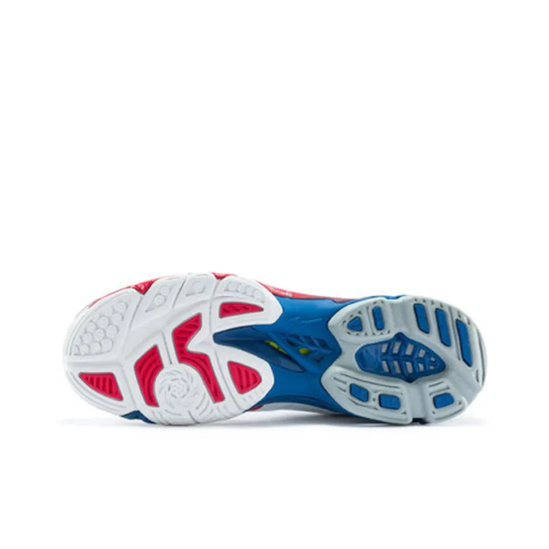 Mizuno Wave Lightning Z5 Cushioning Low-Top Training Shoes Unisex White Red Blue-5