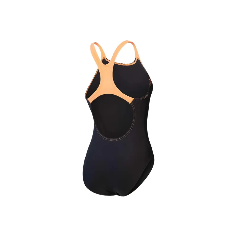 Speedo One-piece Swimsuit Women's Black/Orange-1