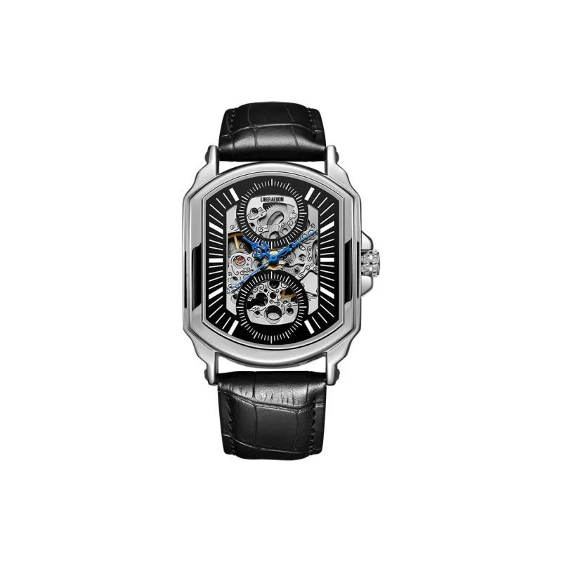 LIBER AEDON Wrist Watch Mechanical Movement Cut Out Dial Men's Watches-12