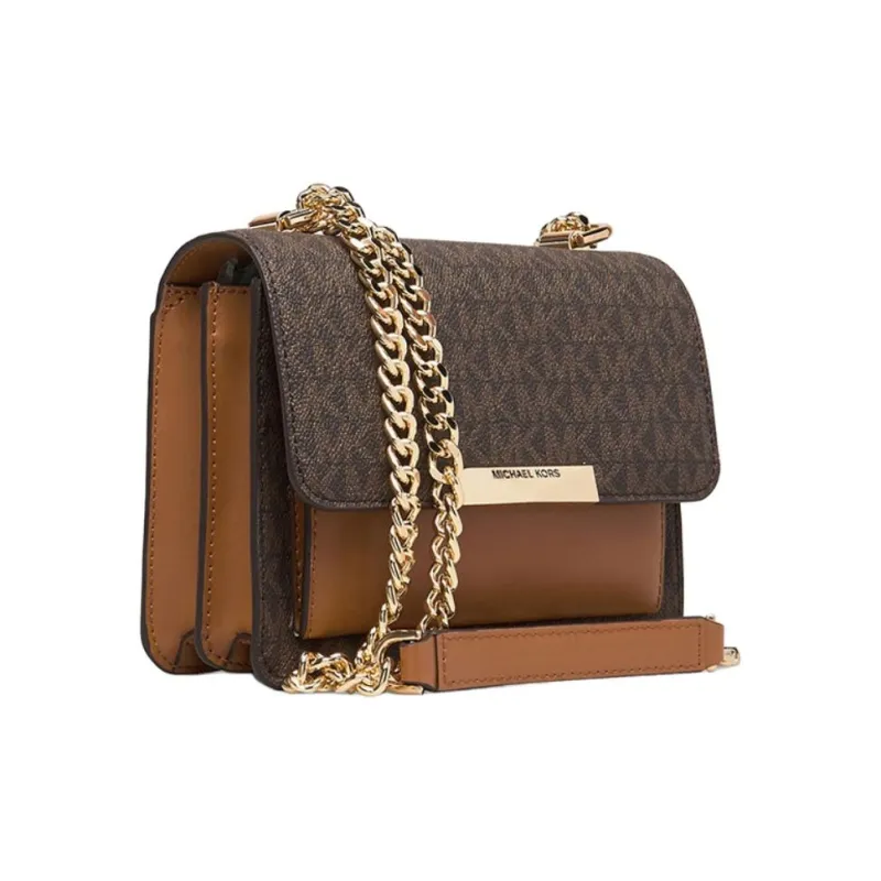 MICHAEL KORS Jade Leather Shoulder Bag Mini Women's Coffee Brown-1