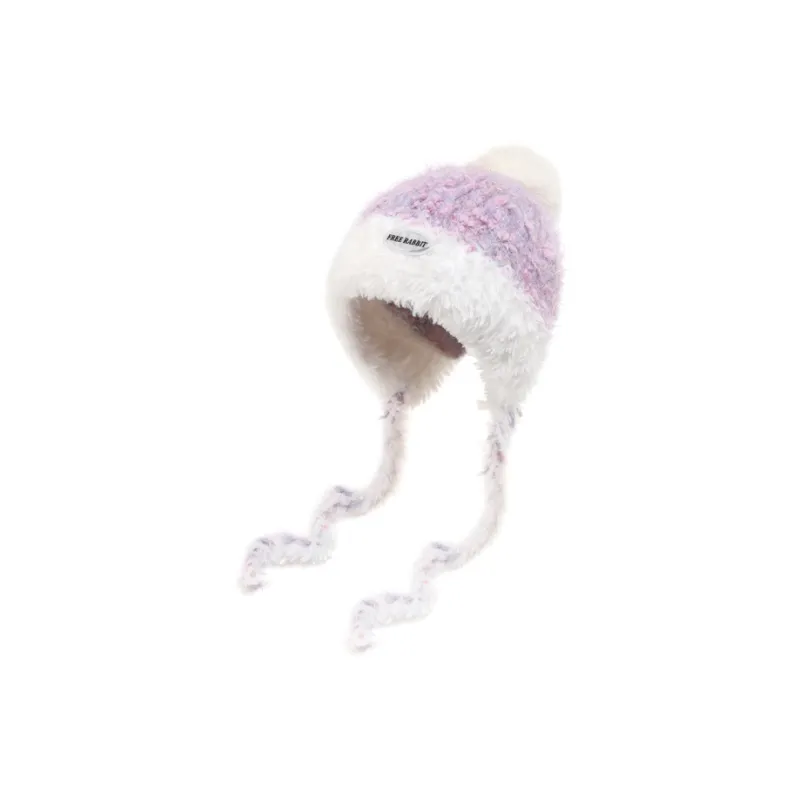 FREE RABBITⅡ Versatile Fall And Winter Fashionable Face Framing Warm Ear Protection Headwrap Hat Women's-8