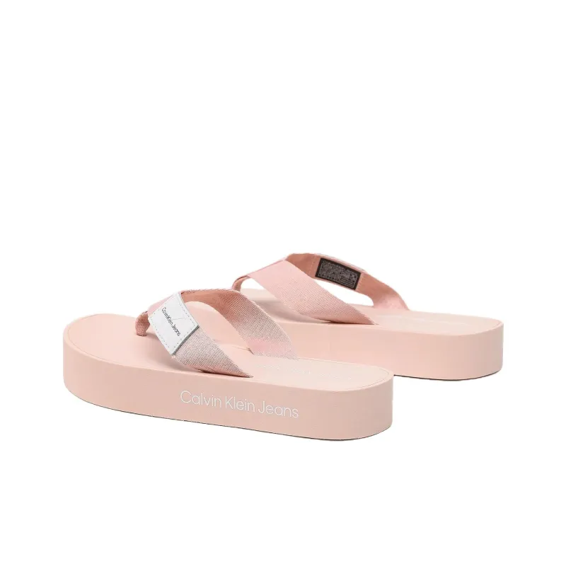 CKJ CALVIN KLEIN JEANS Flip Flops 3cm Women's Pink-2