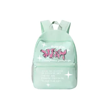 HINY Polyester Mini Backpack Unisex Mint Mambo Color