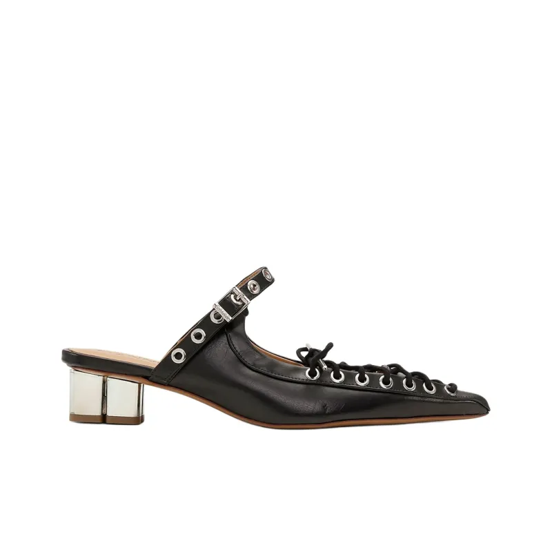 GANNI Wrap toe Slippers Women's Black-1
