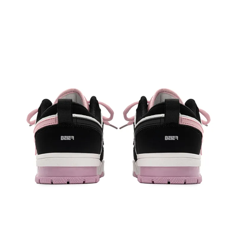 BEIER Stars Collection Durable Lightweight And Breathable Low Top Skateboard Shoes Unisex Black White-10