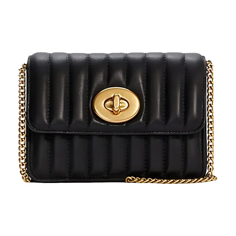 COACH Jennifer Collaboration Bowery Leather Shoulder Bag Crossbody Bag Small Size Women's Black-0
