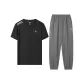 Clothing Set (Black Short-Sleeved Shirt+Gray Pants)