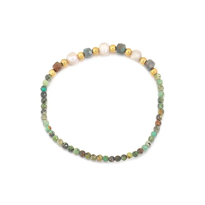 PANDUONA Copper Multicolor Beaded Bracelet Women's-0