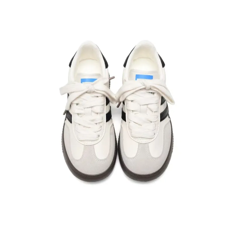 SHUXIAOBEI Vintage German Army Trainers Cushioning, Wear Resistant Low Top Skateboard Shoes Women's-16